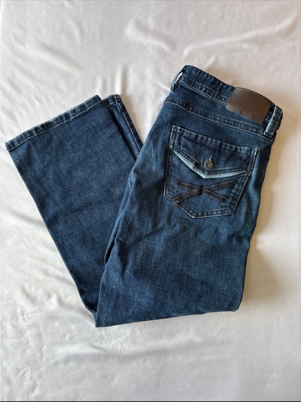 Men's Bootcut Jeans in Dark Blue – Classic Everyday Style TK Axel Slim Boot Jean